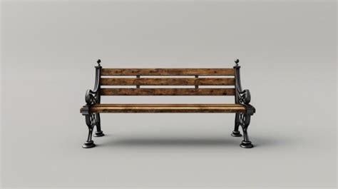 Premium Photo Blank Mockup Of An Industrialstyle Park Bench With A