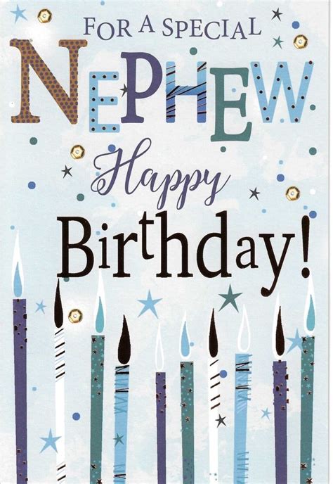 Special Nephew Birthday Greeting Card X Candles Ebay Happy