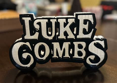 Luke Combs 3D Custom Logo - Etsy