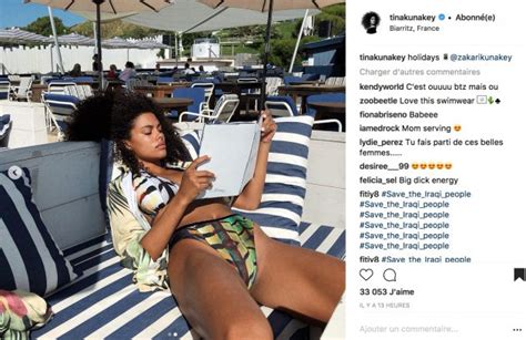 C Est Chaud Tina Kunakey Sexy D Voile Son Corps Z Ro D Faut En Bikini Closer