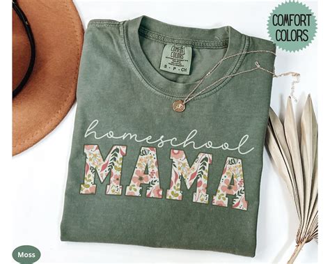 Floral Homeschool Mama Shirt Comfort Colors Floral Homeschool Mama T