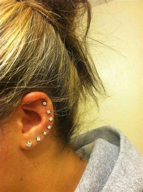 50 Beautiful Ear Piercings | Art and Design | Cute ear piercings ...