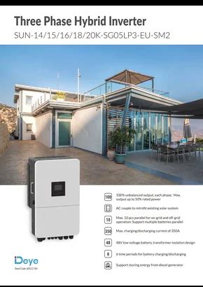 Hybrid Inverter Deye Sun K Sg Lp Eu Sm W Merxu