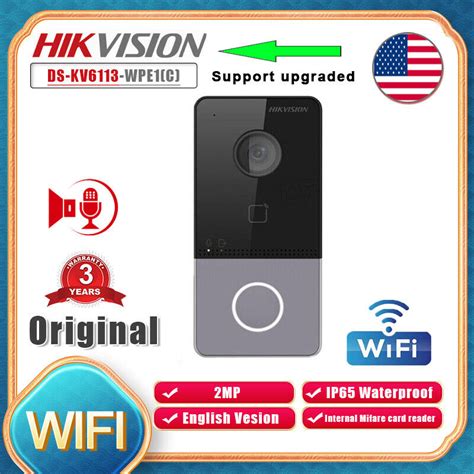 WiFi Hikvision DS KV6113 WPE1 C 2MP Video Intercom IP Doorbell PoE