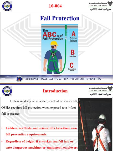 10 - 004 - Fall Protection | PDF | Occupational Safety And Health Administration | Manufactured ...