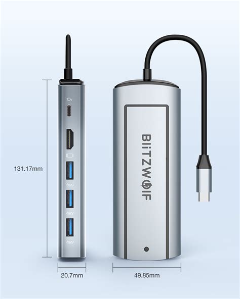 BlitzWolf BW Neo TH13 6 In 1 Docking Station With M 2 SATA SSD Card