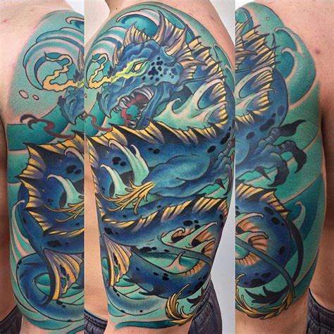 My first tattoo - Sea Serpent by Chad Whitson @ Bearcat Tattoo Gallery ...