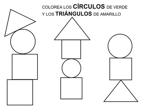 Colorear Figuras Figuras Geometricas Para Preescolar Fichas Triangulos