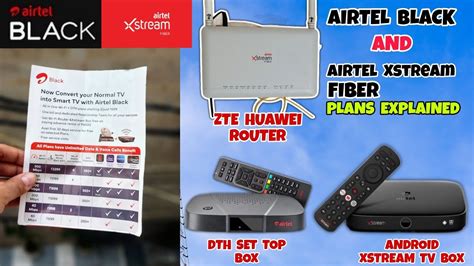 Airtel Xstream Fiber ROUTER DTH Xstream Android Box Airtel Black