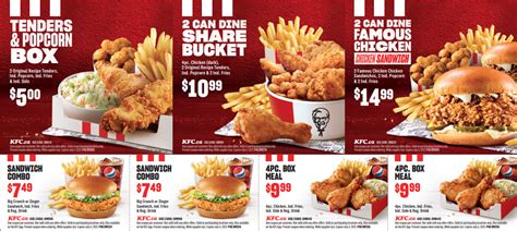 KFC Coupons Deals Canada March 2024 Chicken Lunch Popcorn