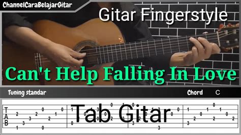 Cant Help Falling In Love Tab Guitar Fingerstyle Elvis Youtube