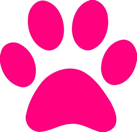 Paw Print Pink Clip Art at Clker.com - vector clip art online, royalty ...