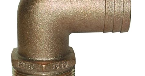 GROCO 1 NPT X 1 ID Bronze 90 Degree Pipe To Hose Fitting Storefly