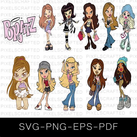 Bratz Font Svg Bundle Bratz Letters Cutfile Fashion Dolls Inspire