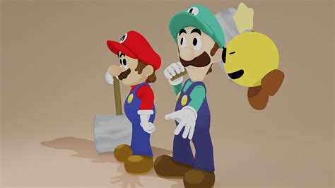 Mario And Luigi 3d Model By Clickdamn