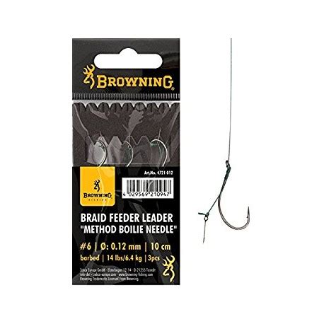 BROWNING návazec Feeder Leader Method Boilie Needle 10cm Rybářské