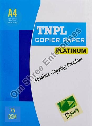 TNPL Platinum 75 GSM Copier Paper Color White At Rs 200 Ream In