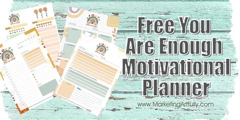 You Are Enough Free Printable Motivational Planner