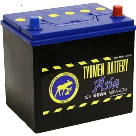 Аккумулятор TYUMEN Battery Asia 6CT-60L0 обратная полярность 60 Ач 6CT ...