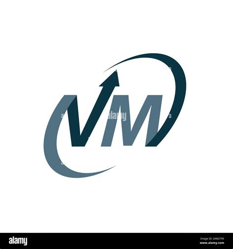 Modern Vm Logo V M Initial Letter Design Vector Graphic Concept