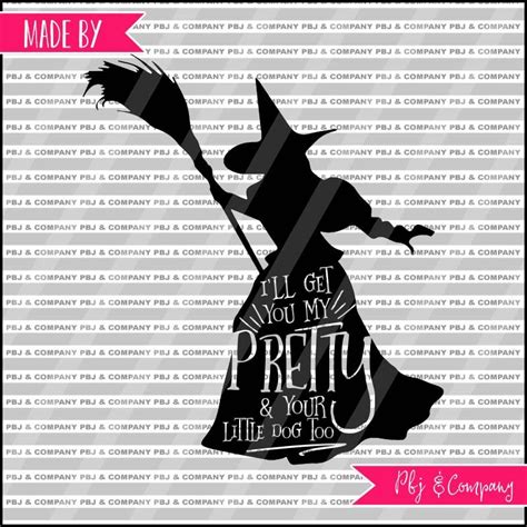 Wicked Witch Quote Diy Cutting File Svg Png Dxf Pdf Etsy