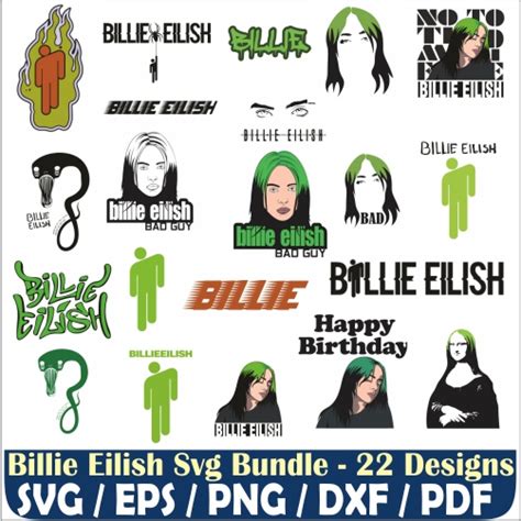 Billie Eilish Svg Billie Eilish Bad Guy Green Girl Billie Eilish