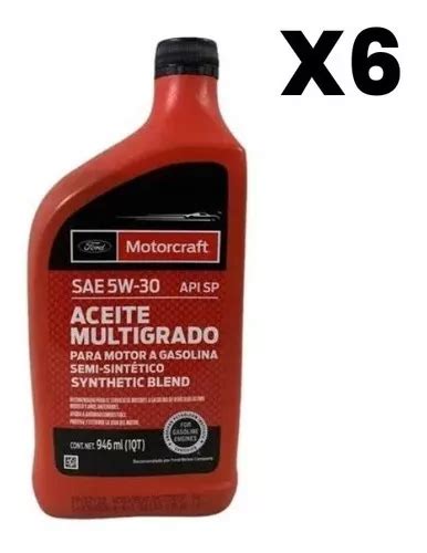 Leo De Motor Motorcraft Semi Sint Tico W Para Carros Picapes E