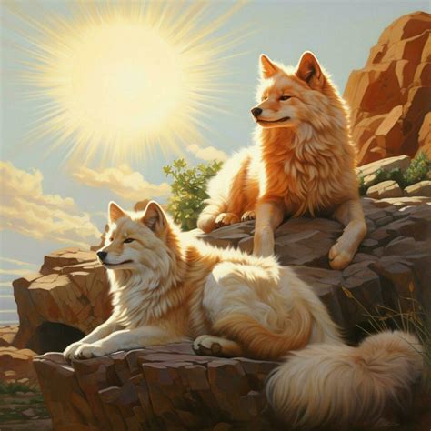 Peaceful animals basking in the suns gentle rays 30690702 Stock Photo at Vecteezy