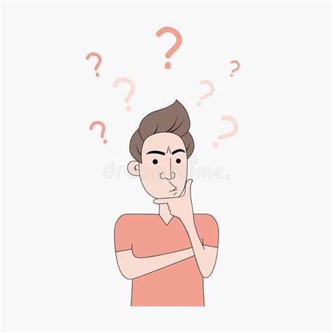 Man Thinking Question Doubt Expression Stock Illustrations 747 Man