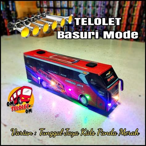 Jual Miniatur Bus Telolet Basuri Tunggal Jaya Full Lampu Shopee Indonesia