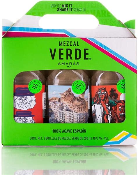 Empaque Especial Tripack Mezcal Verde 200ml Mx Alimentos