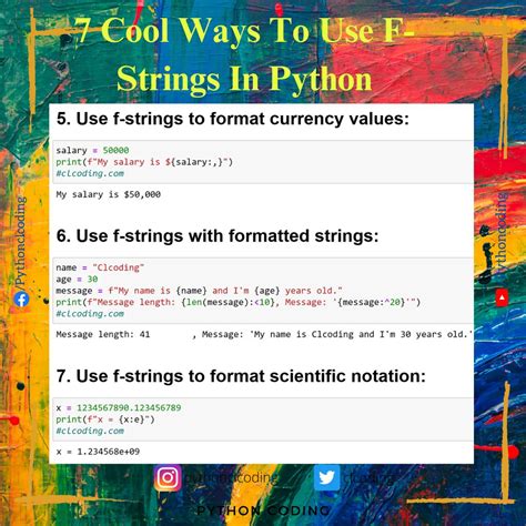 Python Coding On Twitter Cool Ways To Use F Strings In Python