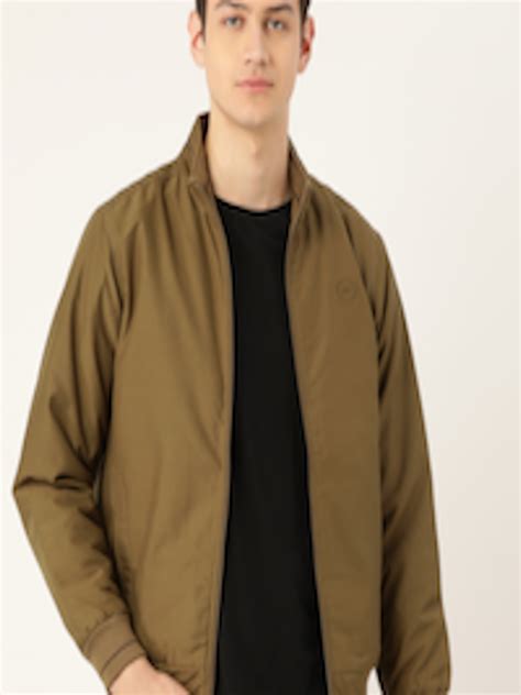 Buy Monte Carlo Men Brown Solid Bomber Jacket Jackets For Men