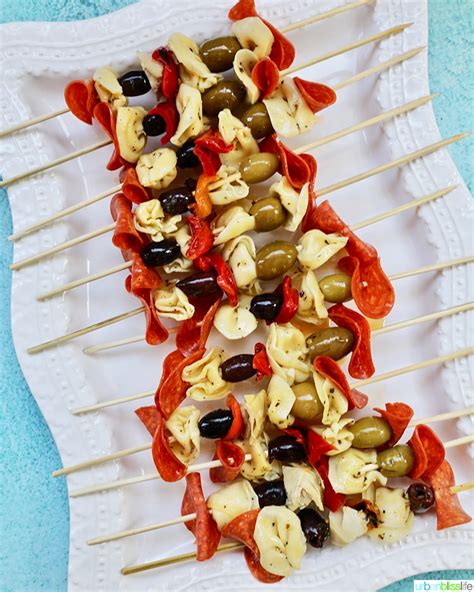 Antipasto Skewers, Easy Party Appetizers - Urban Bliss Life