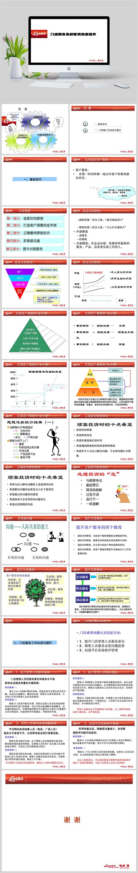 门店服务及顾客满意度提升ppt模板 当图网