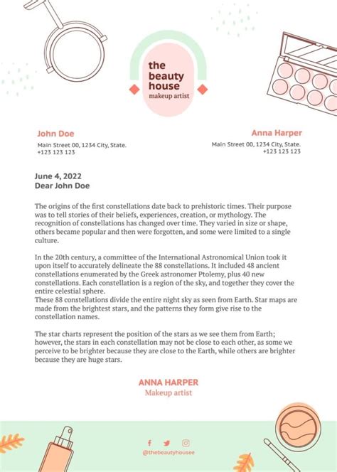 Customize This Minimalist The Beauty House Letterhead Template In Minutes