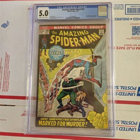 AMAZING SPIDER MAN 108 VG F CGC 5 0 Bronze Age Marvel Comics 1972 EBay