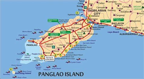 Dauis Panglao Bohol Philippines Map Long Island Bohol Philippines