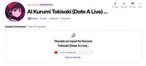 Free Kurumi Tokisaki AI Voice Generator