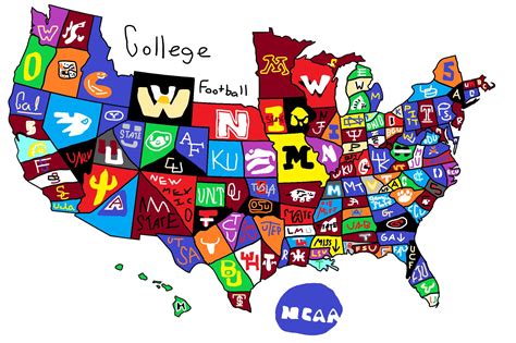 map of college football : ShittyMapPorn