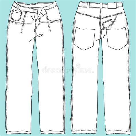 Denim Technical Drawing Stock Illustrations 2460 Denim Technical Drawing Stock Illustrations