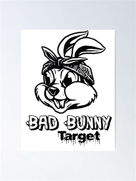 Bad Bunny Target Badass Gangster Poster For Sale By Trandesigns Redbubble