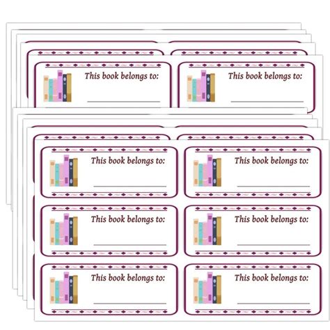 This Book Belongs to Stickers,1 x 2.5 Inch Book Plates Stickers for ...