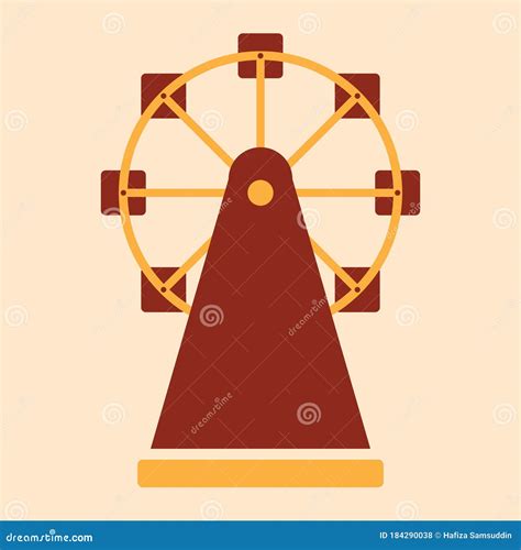 A Ferris Wheel Illustration Stock Vector Illustration Of Background