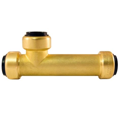 Tectite 3 4 In Brass Push To Connect Slip Tee Fitting FSBT34SL The