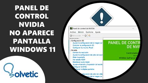 Panel De Control Nvidia No Aparece Pantalla Windows Laptop O Pc