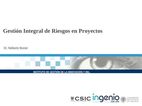 PDF Gestión integral de riesgos en proyectos