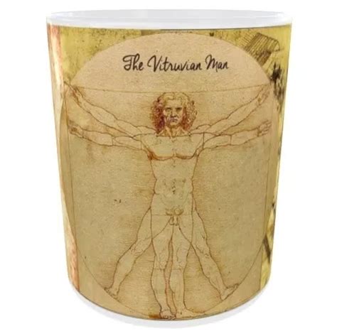 Taza Leonardo Da Vinci Dibujos El Hombre De Vitruvio Retrato En Venta