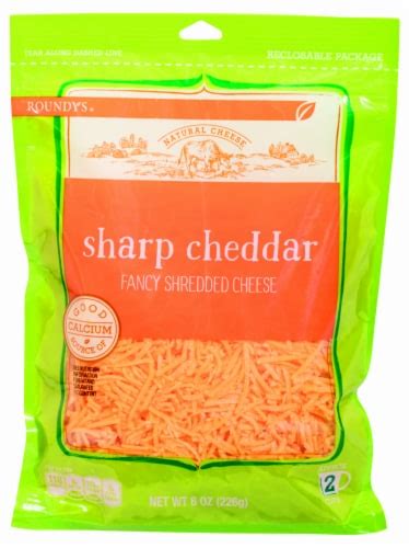 Roundy S Sharp Cheddar Shredded Cheese 8 Oz Kroger