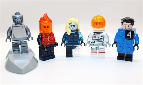 Lego Fantastic Four From L R Silver Surfer Johnny Storm Su Flickr